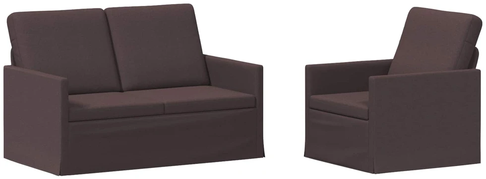 Sofa Sofos komplektas 2 vnt. Tamsiai rudas Audinys