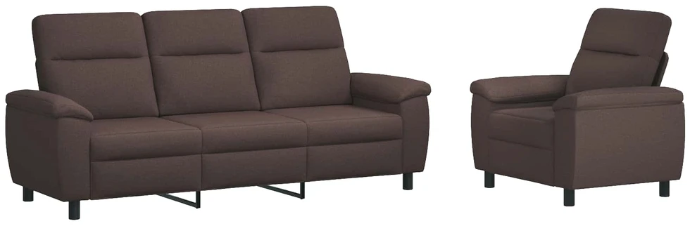 Sofa Sofos komplektas 2 vnt. Tamsiai rudas Audinys