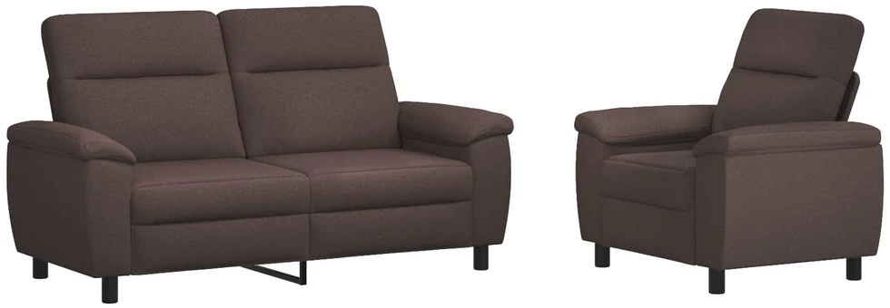 Sofa Sofos komplektas 2 vnt. Tamsiai rudas Audinys