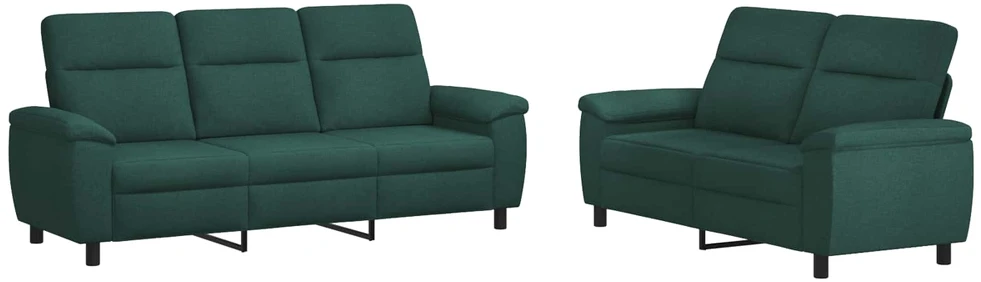 Sofa Sofos komplektas 2 vnt. Tamsiai žalia Audinys