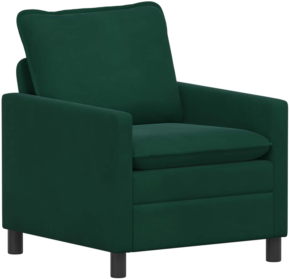 Sofa Sofos komplektas 2 vnt. Tamsiai žalia Aksomas