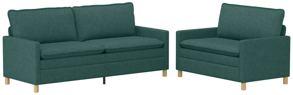 Sofa Sofos komplektas 2 vnt. Tamsiai žalia Audinys