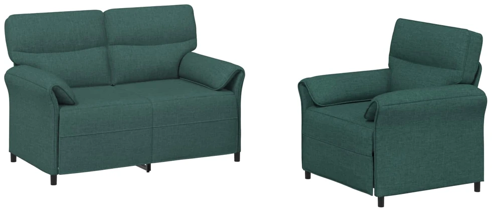 Sofa Sofos komplektas 2 vnt. Tamsiai žalia Audinys