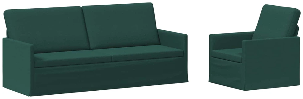 Sofa Sofos komplektas 2 vnt. Tamsiai žalia Audinys