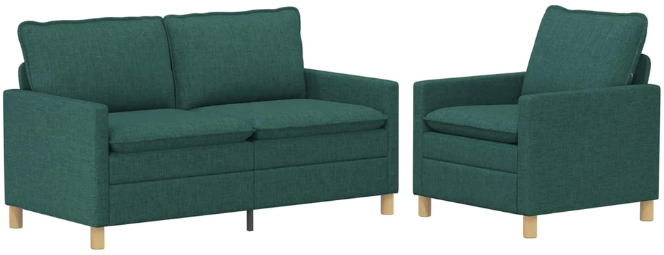 Sofa Sofos komplektas 2 vnt. Tamsiai žalia Audinys