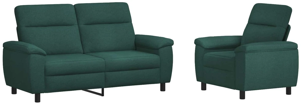 Sofa Sofos komplektas 2 vnt. Tamsiai žalia Audinys