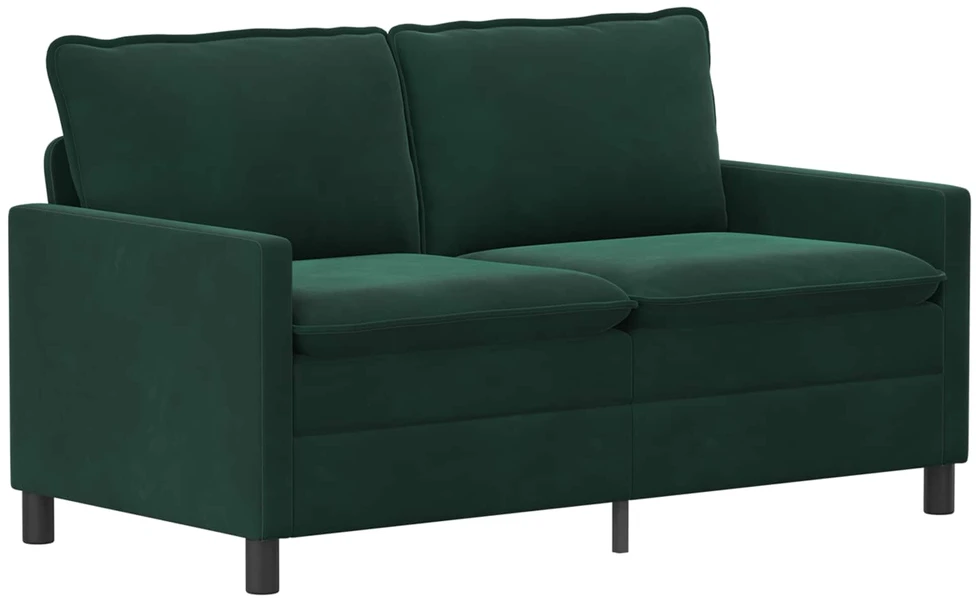 Sofa Sofos komplektas 2 vnt. Tamsiai žalia Aksomas