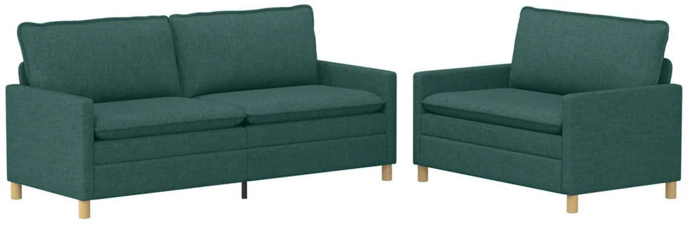 Sofa Sofos komplektas 2 vnt. Tamsiai žalia Audinys