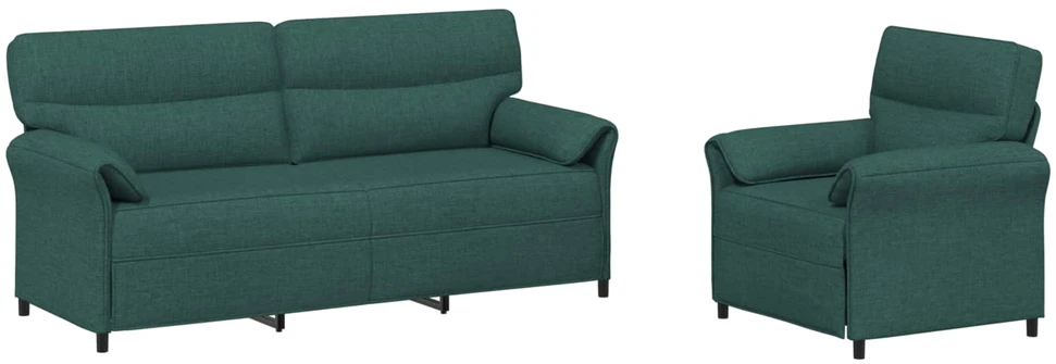 Sofa Sofos komplektas 2 vnt. Tamsiai žalia Audinys