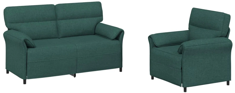 Sofa Sofos komplektas 2 vnt. Tamsiai žalia Audinys