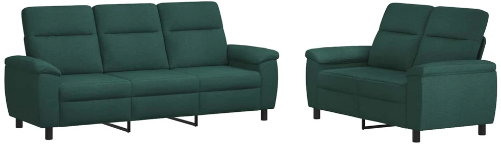Sofa Sofos komplektas 2 vnt. Tamsiai žalia Audinys