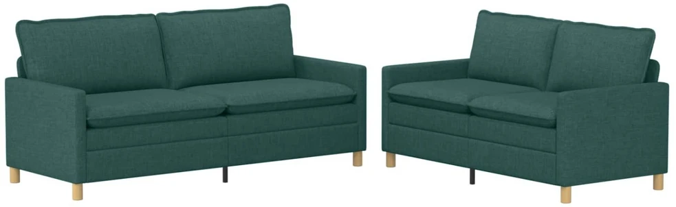 Sofa Sofos komplektas 2 vnt. Tamsiai žalia Audinys