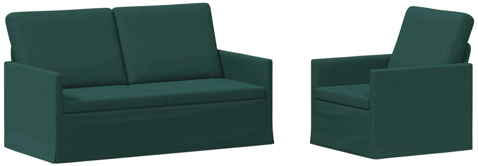 Sofa Sofos komplektas 2 vnt. Tamsiai žalia Audinys