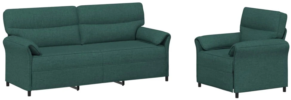 Sofa Sofos komplektas 2 vnt. Tamsiai žalia Audinys