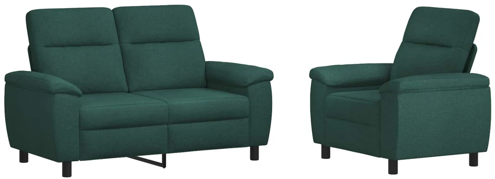 Sofa Sofos komplektas 2 vnt. Tamsiai žalia Audinys
