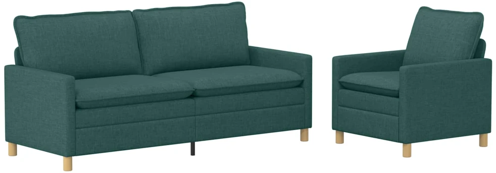 Sofa Sofos komplektas 2 vnt. Tamsiai žalia Audinys