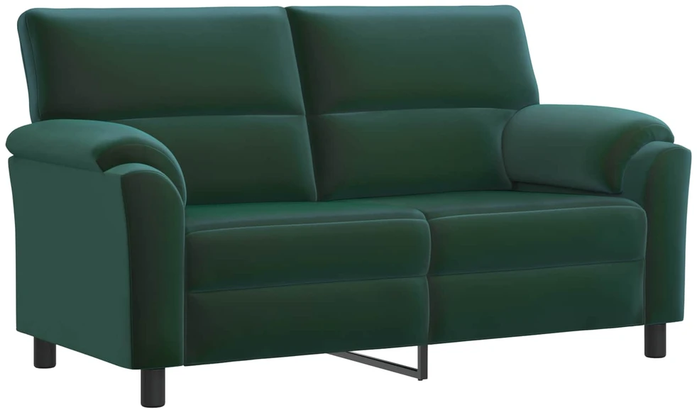 Sofa Sofos komplektas 2 vnt. 5 vietos Tamsiai žalia 214 x 85 x 93 cm