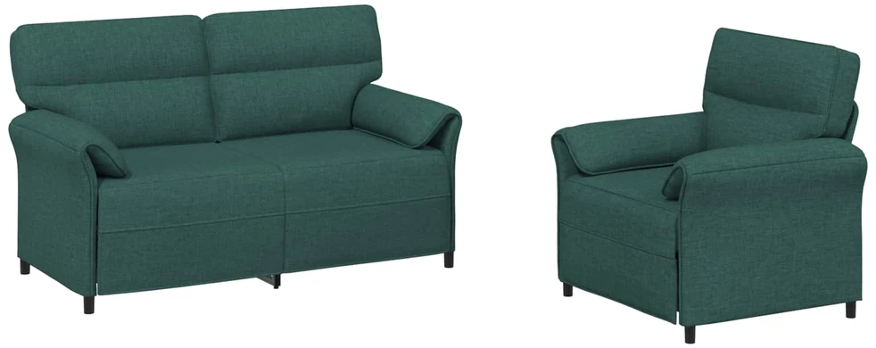 Sofa Sofos komplektas 2 vnt. Tamsiai žalia Audinys