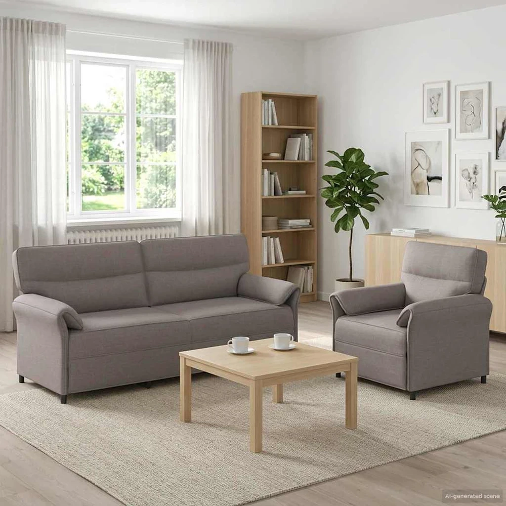 Sofa Sofos komplektas 2 vnt. Taupe Audinys