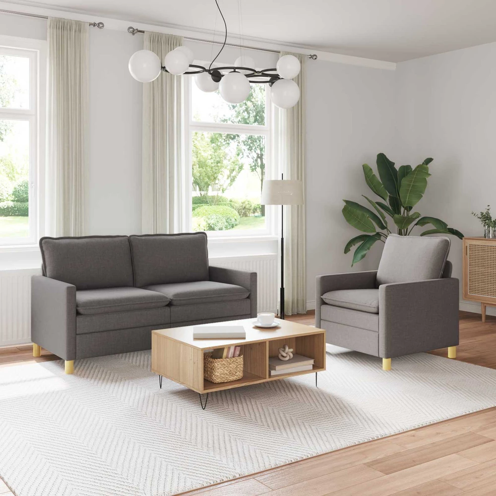 Sofa Sofos komplektas 2 vnt. Taupe Audinys
