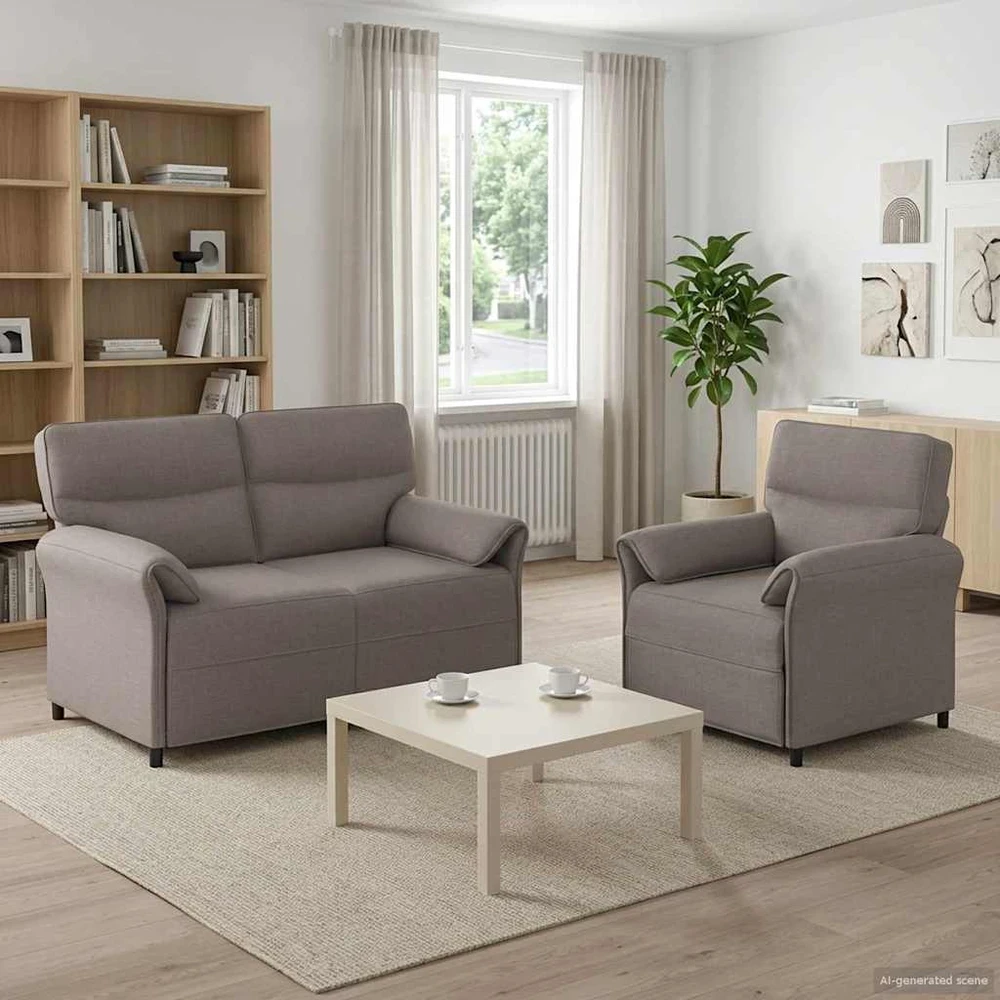 Sofa Sofos komplektas 2 vnt. Taupe Audinys