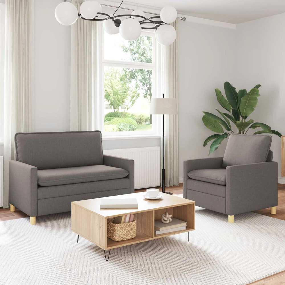 Sofa Sofos komplektas 2 vnt. Taupe Audinys