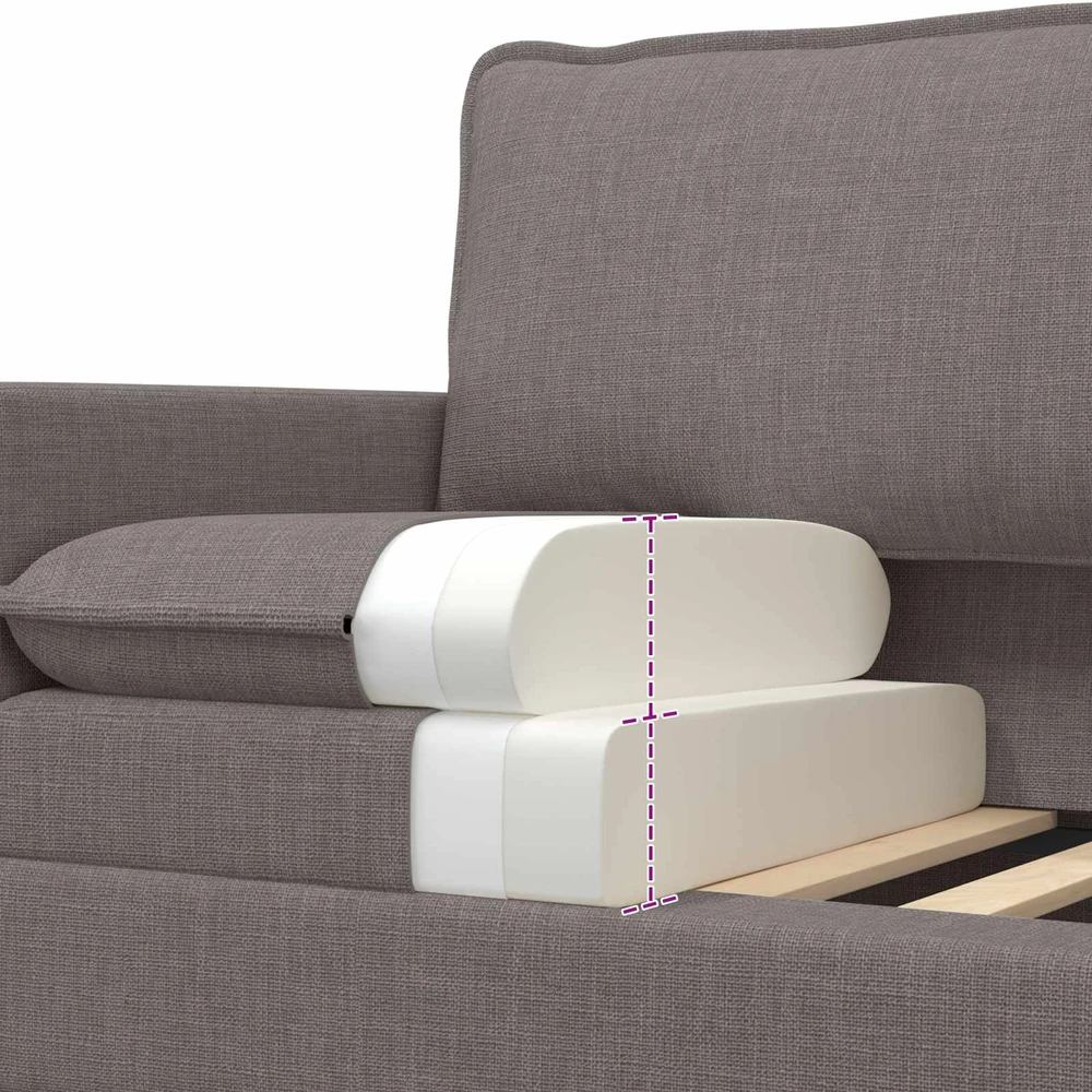 Sofa Sofos komplektas 2 vnt. Taupe Audinys