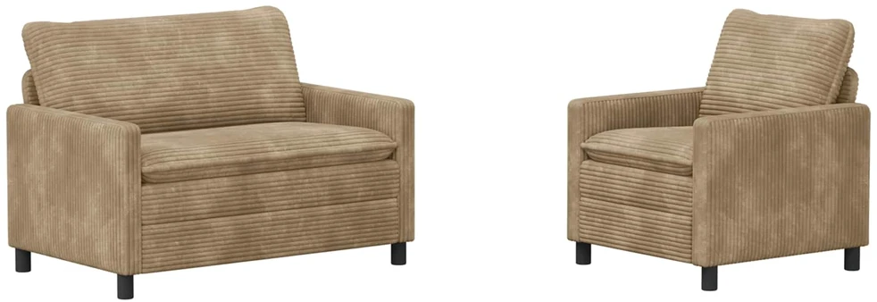 Sofa Sofos komplektas 2 vnt. Taupe Poliesteris