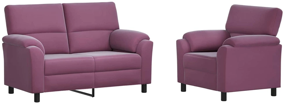 Sofa Sofos komplektas 2 vnt. Violetinė Aksomas