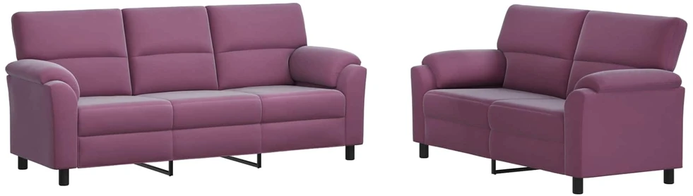 Sofa Sofos komplektas 2 vnt. Violetinė Aksomas