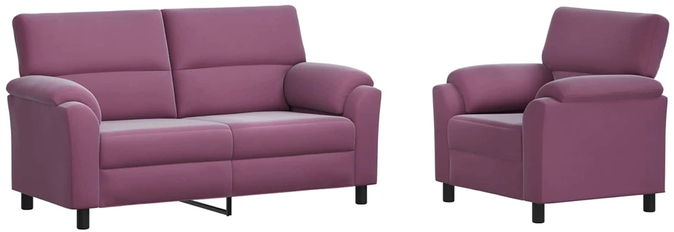 Sofa Sofos komplektas 2 vnt. 3 vietos Violetinė 174 x 85 x 93 cm