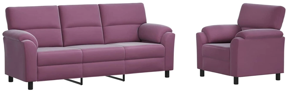 Sofa Sofos komplektas 2 vnt. Violetinė Aksomas