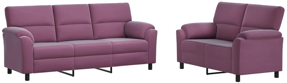 Sofa Sofos komplektas 2 vnt. Violetinė Aksomas