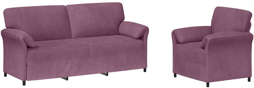 Sofa Sofos komplektas 2 vnt. Violetinė Aksomas