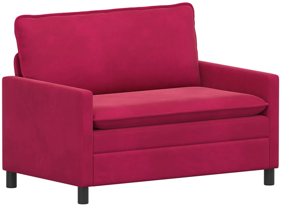 Sofa Sofos komplektas 2 vnt. Vyno raudona Aksomas