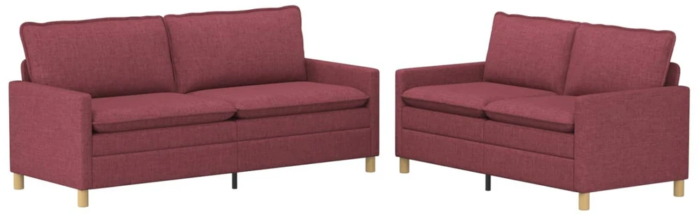 Sofa Sofos komplektas 2 vnt. Vyno raudona Audinys