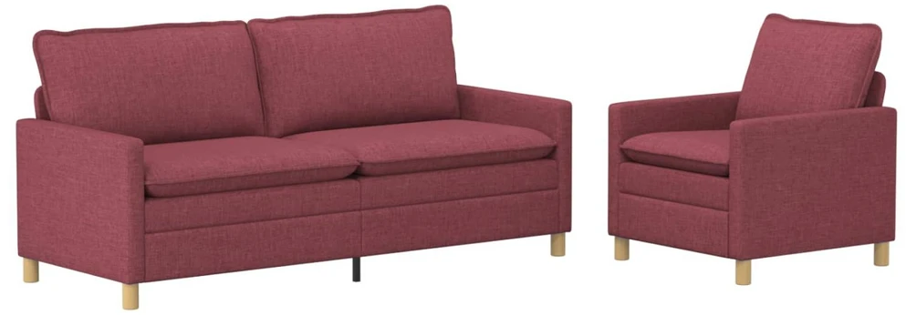 Sofa Sofos komplektas 2 vnt. Vyno raudona Audinys