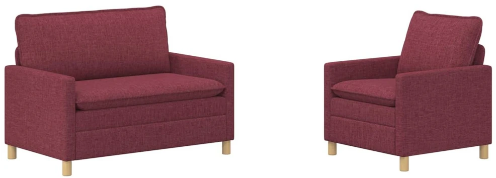 Sofa Sofos komplektas 2 vnt. Vyno raudona Audinys