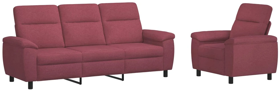 Sofa Sofos komplektas 2 vnt. Vyno raudona Audinys
