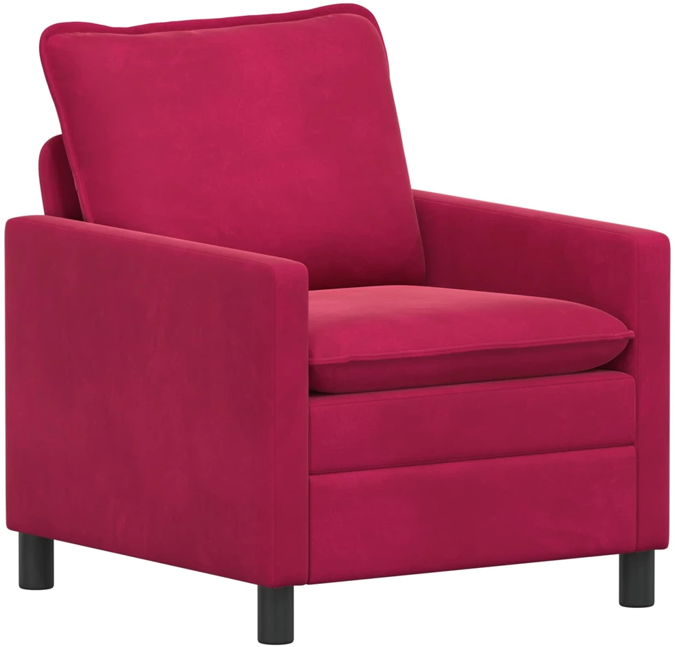 Sofa Sofos komplektas 2 vnt. Vyno raudona Aksomas