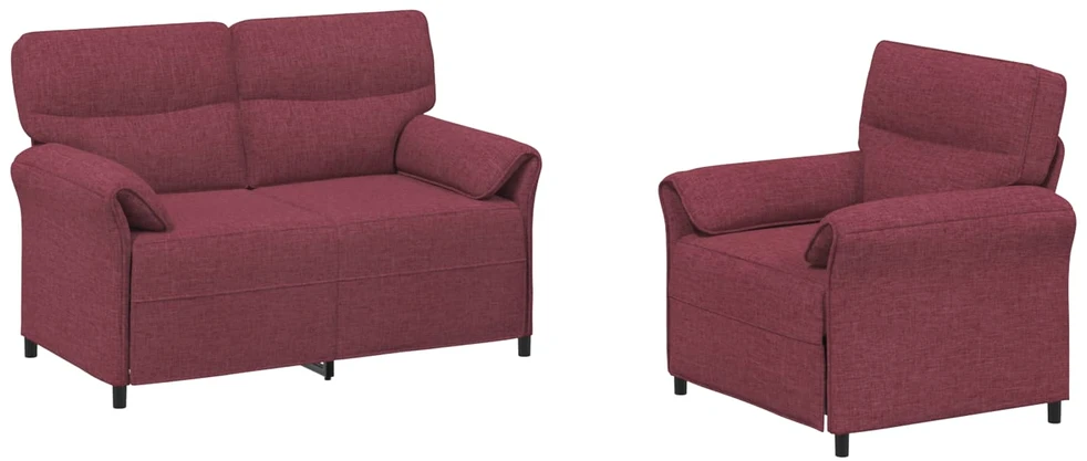 Sofa Sofos komplektas 2 vnt. Vyno raudona Audinys