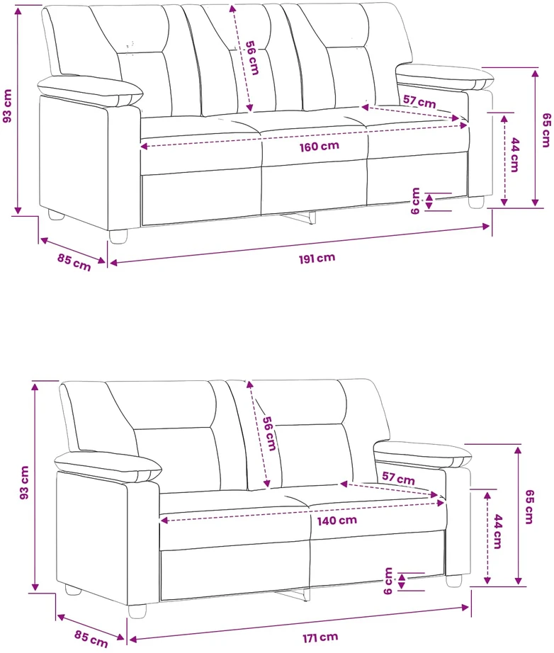 Sofa Sofos komplektas 2 vnt. Vyno raudona Dirbtinė oda