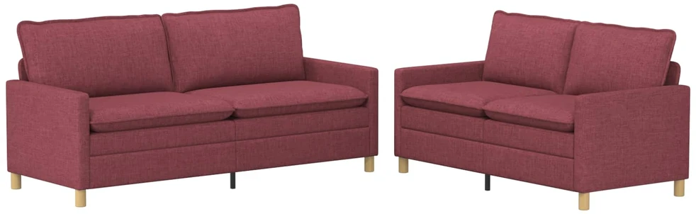 Sofa Sofos komplektas 2 vnt. Vyno raudona Audinys
