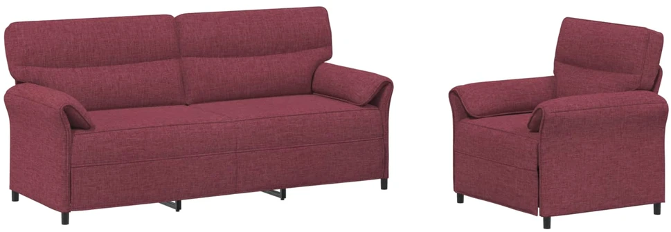 Sofa Sofos komplektas 2 vnt. Vyno raudona Audinys