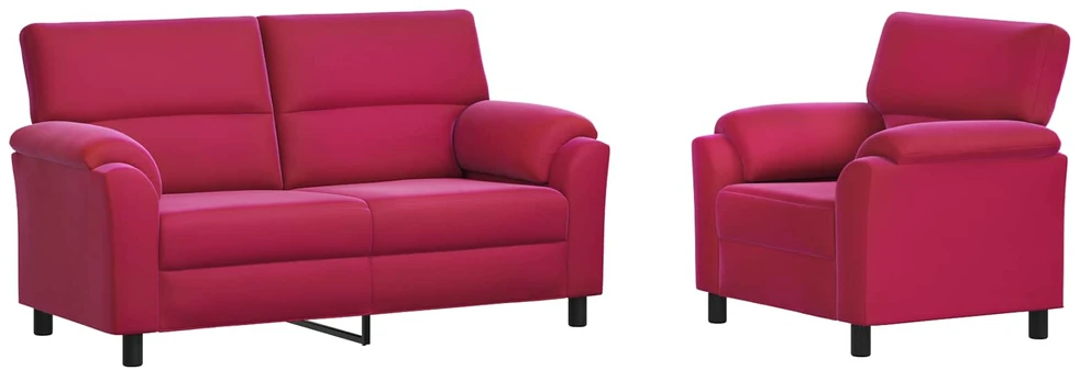 Sofa Sofos komplektas 2 vnt. Vyno raudona Aksomas