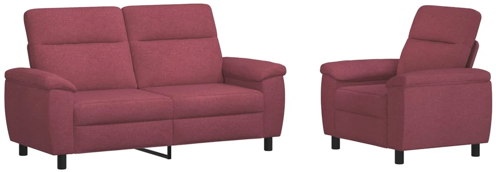 Sofa Sofos komplektas 2 vnt. Vyno raudona Audinys