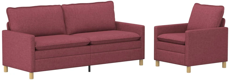 Sofa Sofos komplektas 2 vnt. Vyno raudona Audinys