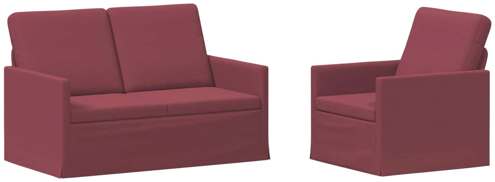 Sofa Sofos komplektas 2 vnt. Vyno raudona Audinys