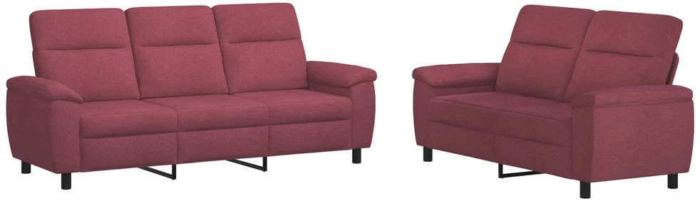 Sofa Sofos komplektas 2 vnt. Vyno raudona Audinys