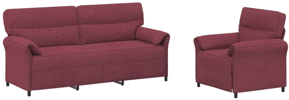 Sofa Sofos komplektas 2 vnt. Vyno raudona Audinys